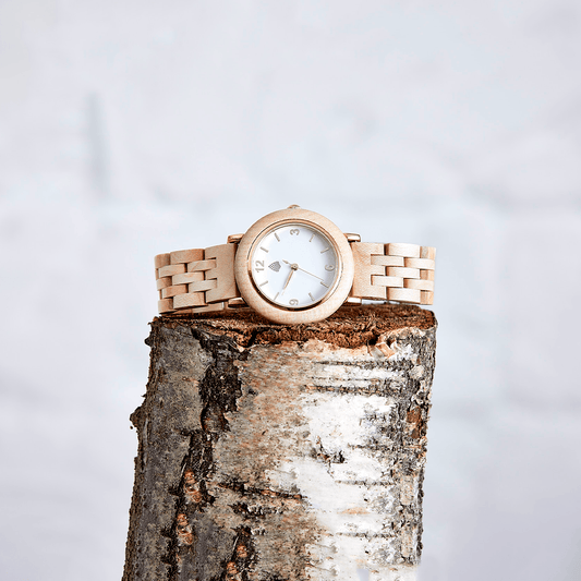 Le Bouleau : Montre en bois pour femme