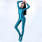 AMORESY Spandex Nylon Full Bodysuit Zentai with Cleavage Zipper Shinny Cosplay Jumpsuit - www.Shopthatapp.com
