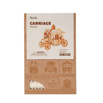 DIY 3D Classic Carriage Wooden Puzzle | Kidstoylover - www.Shopthatapp.com
