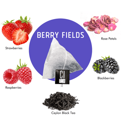 Berry Fields, Berry Tea Pyramid Tea Bags - www.Shopthatapp.com