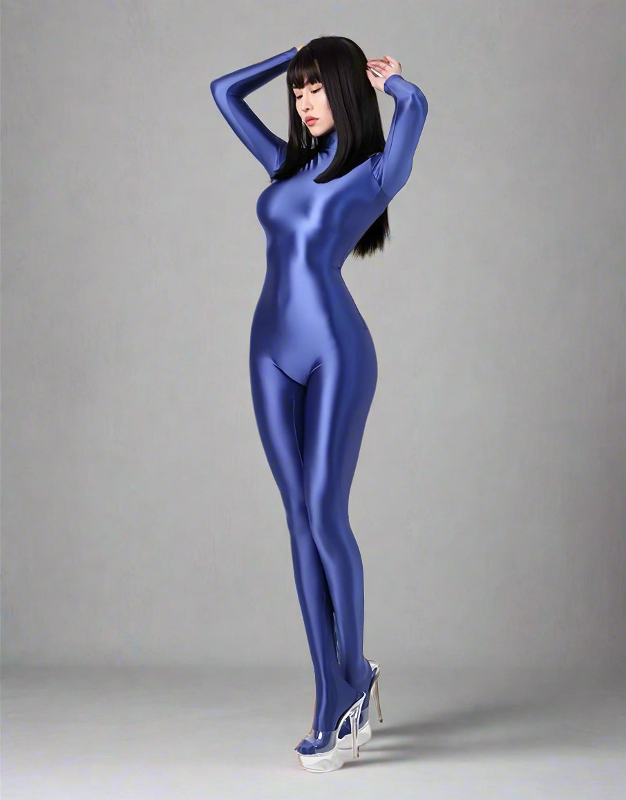 Spandex Nylon Full Bodysuit Back Zipper Zentai Shinny Cosplay Jumpsuit - www.Shopthatapp.com