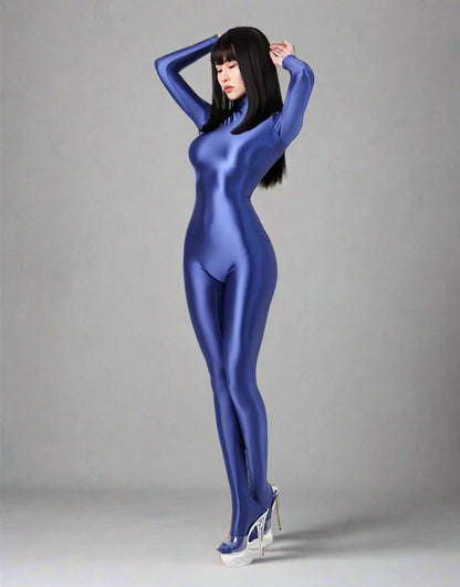 Spandex Nylon Full Bodysuit Back Zipper Zentai Shinny Cosplay Jumpsuit - www.Shopthatapp.com