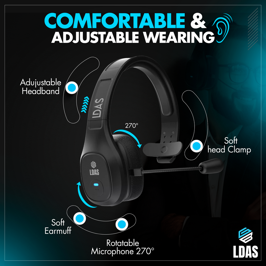 LDAS Trucker Bluetooth Headset TH11 - www.Shopthatapp.com