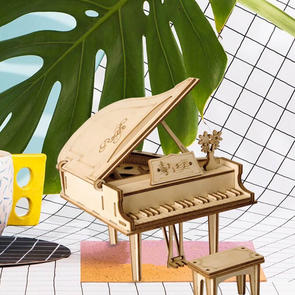 Grand Piano 3D Puzzle Kit | Kidstoylover - Engaging DIY Wooden Model - www.Shopthatapp.com