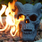 Refractory Materials Fireproof Imitated Human Fire Pit Skulls Gas Log For NG, LP Wood Fireplace, Firepit, Campfire, Halloween Decor, BBQ - www.Shopthatapp.com