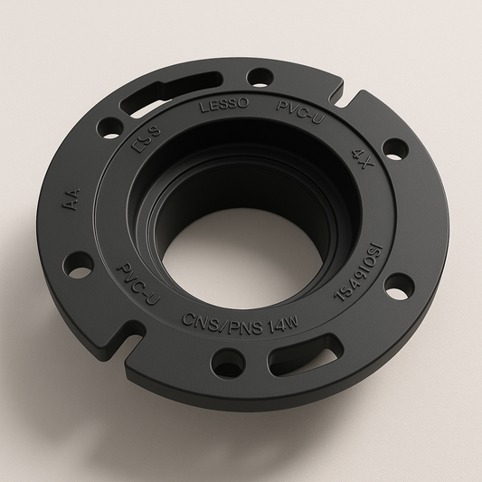 LESSO 4×3 ABS Closet Flange — Hub with Adjustable Plastic Ring | ASTM D2661, CSA B181.1, cUPC - www.Shopthatapp.com