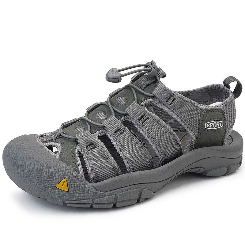 Men's Thick Bottom Toe Cap Beach Upstream Plus Size Outdoor Casual Shoes - www.Shopthatapp.com