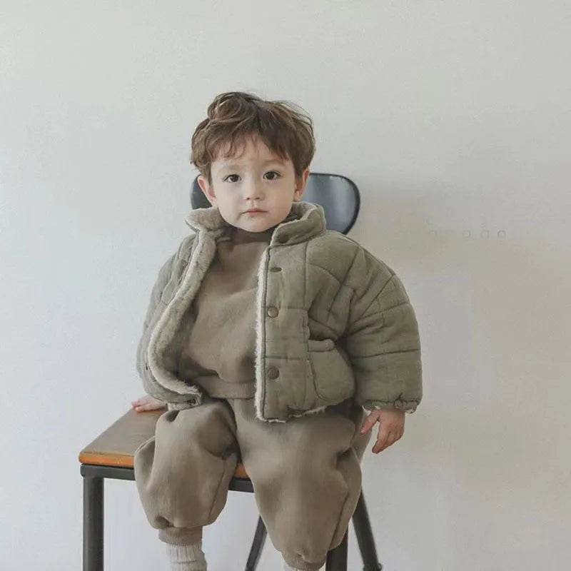 Winter Infant Fleece-lined Long Sleeve Cotton Coat - www.Shopthatapp.com