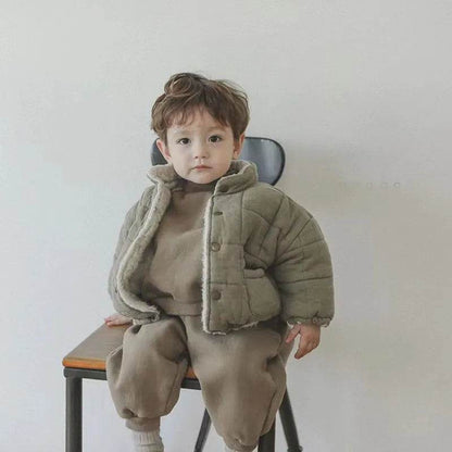 Winter Infant Fleece-lined Long Sleeve Cotton Coat - www.Shopthatapp.com