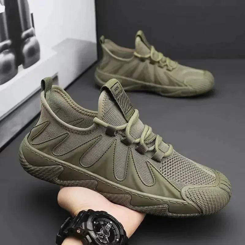 Breathable Mesh Sports Shoes Casual Lace-up Sneakers Men Non-slip Shoes - www.Shopthatapp.com