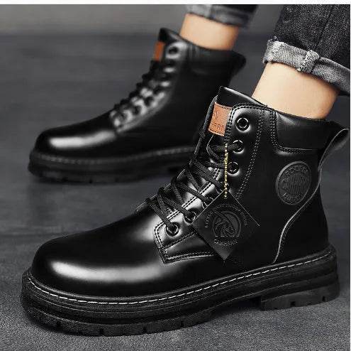 Mens Casual Biker High Top Martin Boots - www.Shopthatapp.com
