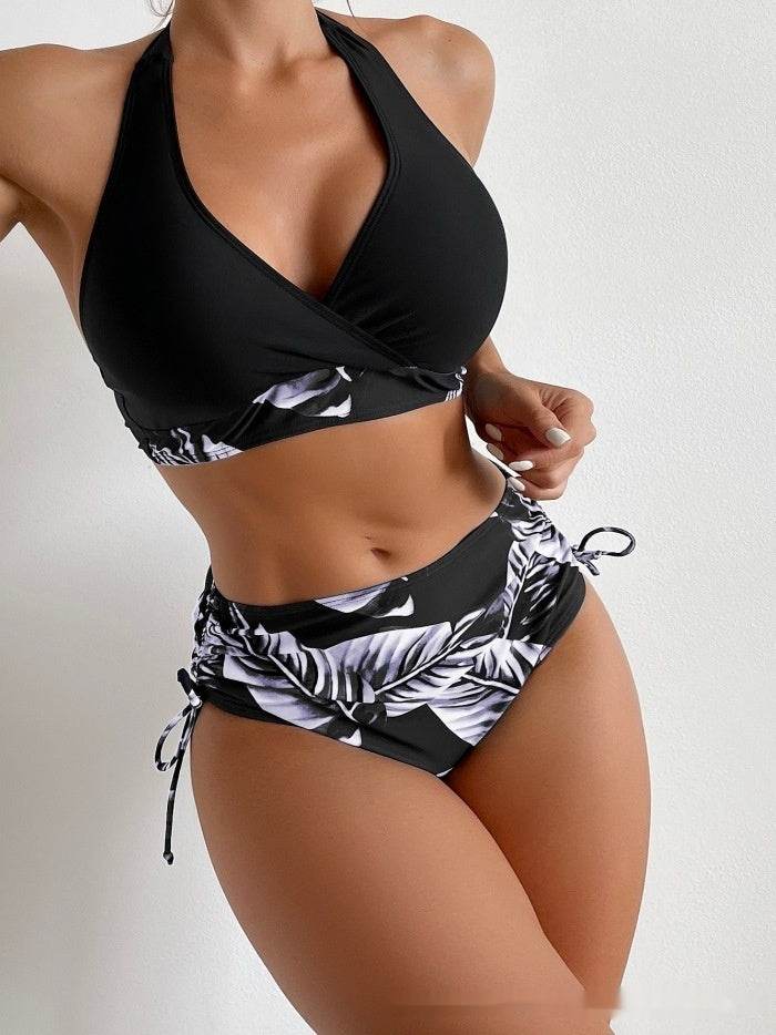 European And American High Waist Halter Bikini Women's Swimsuit - www.Shopthatapp.com