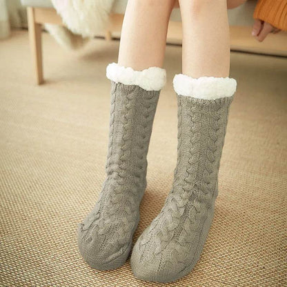 Winter Warm Knitted Plush Floor Socks Home Indoor Non-slip Carpet Socks For Men And Women - www.Shopthatapp.com