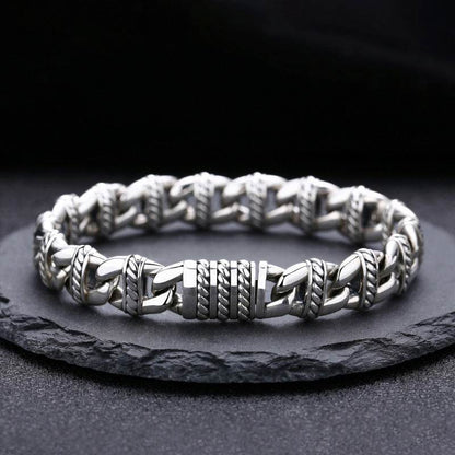 Sterling Silver Pig Nose Bracelet Thick Type Personality - www.Shopthatapp.com