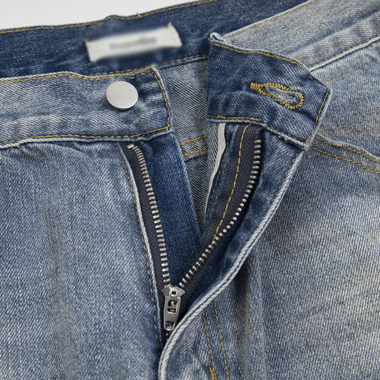 Punk Make Old Ripped Letter Denim Trousers Men Jeans - www.Shopthatapp.com