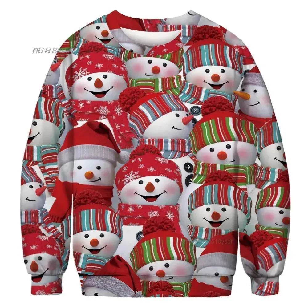 Ugly Christmas Sweater Santa Elf Couple Sweatshirt - www.Shopthatapp.com