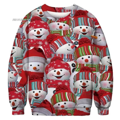 Ugly Christmas Sweater Santa Elf Couple Sweatshirt - www.Shopthatapp.com