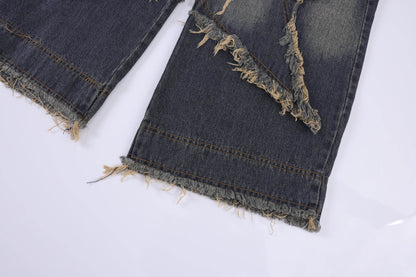 Distressed Denim Pant for women Oversized Streetstyle Patch Cargo Jeans Pant - www.Shopthatapp.com