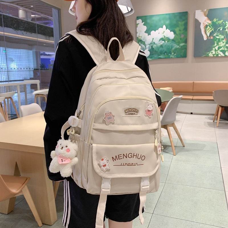 2pcs Large Capacity School College Girls Backpack Shoulder Bag - www.Shopthatapp.com