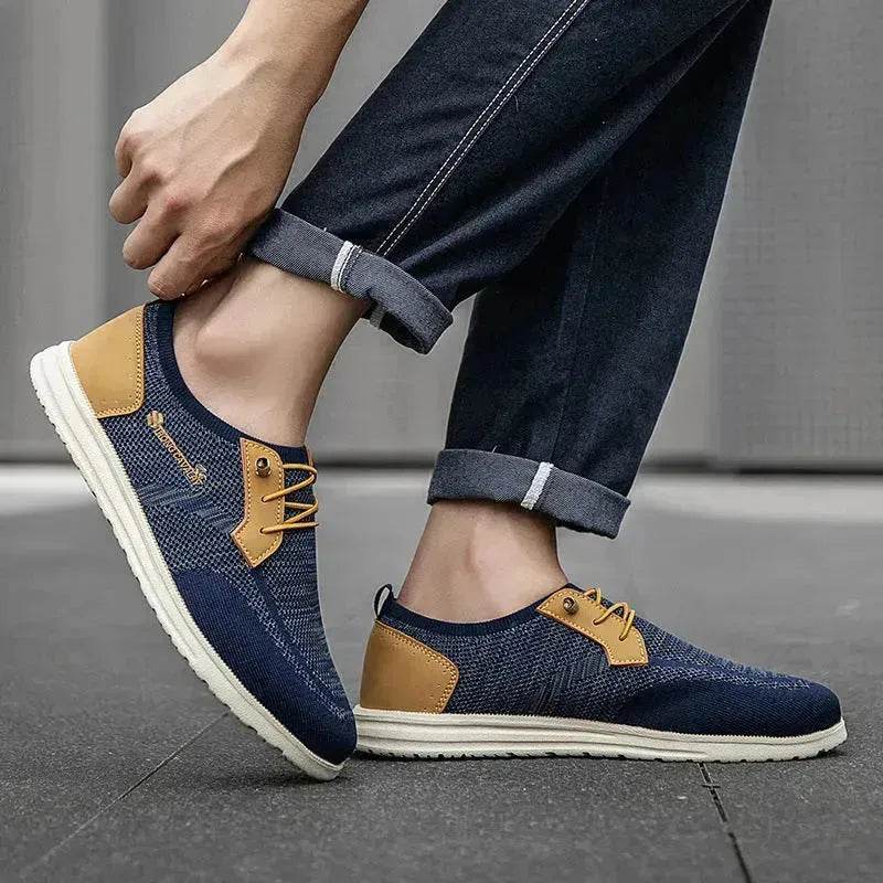 Casual Flat  Slip-on Mesh Shoes Lightweight Breathable Loafers Men Walking Running Sports Shoes Sneakers for Men - www.Shopthatapp.com