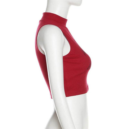 Summer New Women's Clothing Street Letters Printed Cropped Tank Top Women - www.Shopthatapp.com