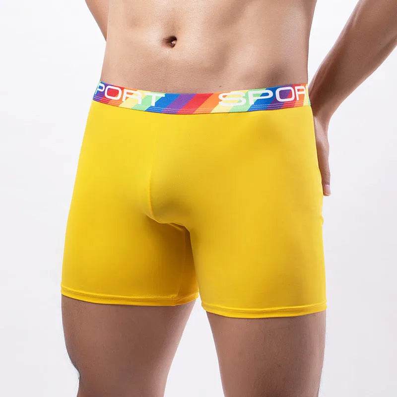 Summer Sports Spandex Plain Boxer Short Underwear for Men - www.Shopthatapp.com