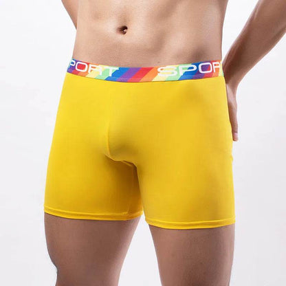 Summer Sports Spandex Plain Boxer Short Underwear for Men - www.Shopthatapp.com