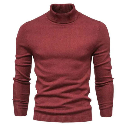 Men's Plain Slim Pullover Polo Sweatshirt Turtleneck Sweater Winter Casual Tops Men - www.Shopthatapp.com