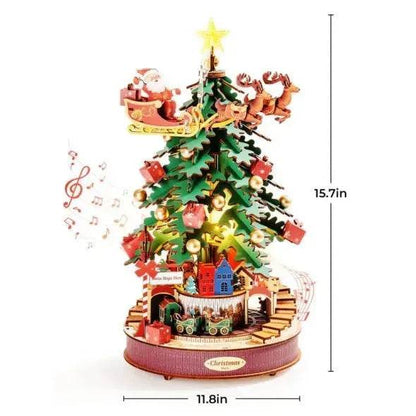 3D Puzzles For Adults, Wooden Music Box Christmas Melody Tree, 3D Model Building Kits, Christmas Birthday Gifts DIY Crafts - www.Shopthatapp.com