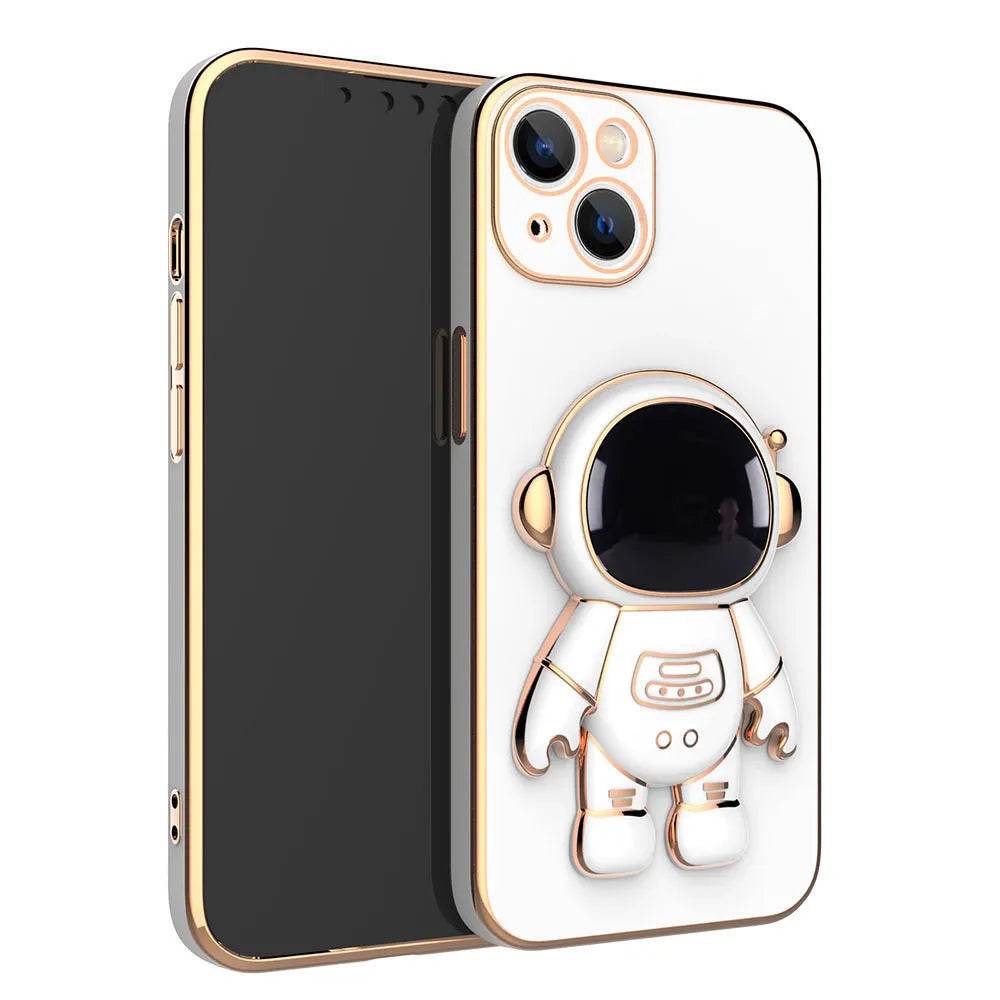 3D Astronaut Phone Case Anti-Drop Electroplating Bracket - www.Shopthatapp.com