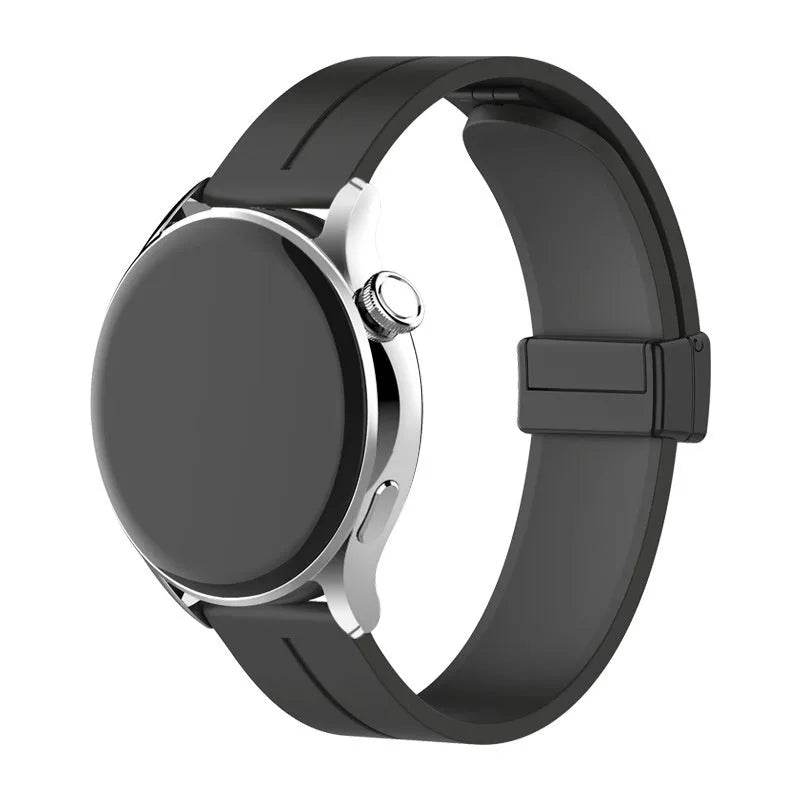 Applicable Watt4 Strap Silicone Magnetic Folding Buckle Watch Band - www.Shopthatapp.com