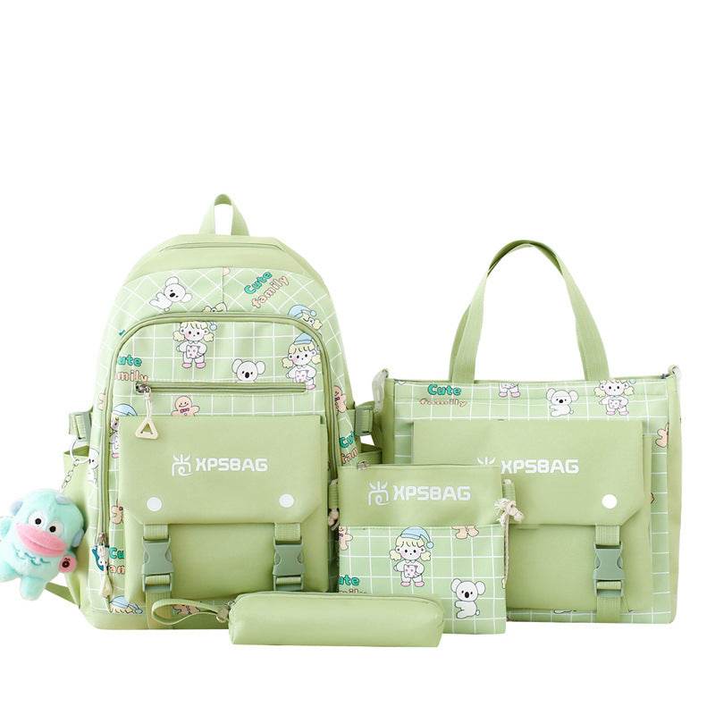 Backpack Primary School Girls Schoolbag Women's Four-piece Set - www.Shopthatapp.com