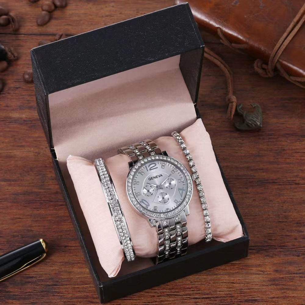 Unisex Three-piece Bracelet Watch for women - www.Shopthatapp.com