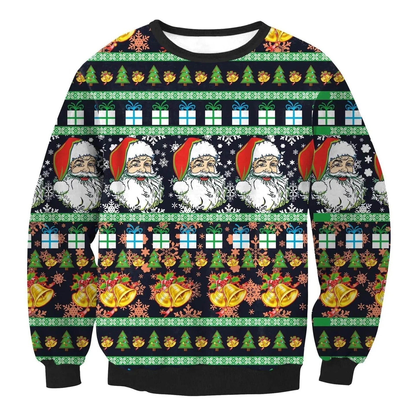 Autumn Winter Fashion Ugly Christmas Sweater Santa Elf Funny Pullover Womens Mens Print Sweaters Tops Clothing - www.Shopthatapp.com