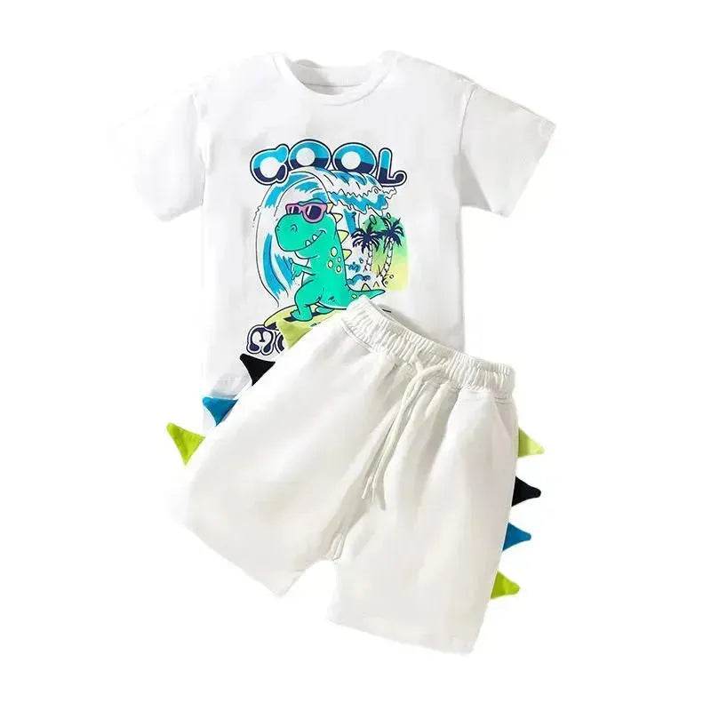 Boys' Short-sleeved Cartoon Cute Short Sleeve Shorts Two-piece  for boys - www.Shopthatapp.com
