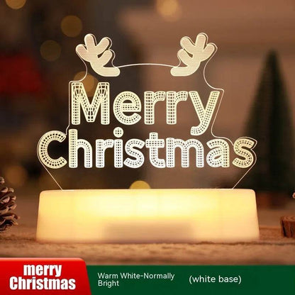 Christmas Decoration 3D Lamp Acrylic LED Night Lights New Year Valentines Day Christmas Kids Gift Christmas Ornaments - www.Shopthatapp.com