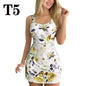 High Waist Women Dresses Spring And Summer Spaghetti Strap Large Flower Print Skirt - www.Shopthatapp.com