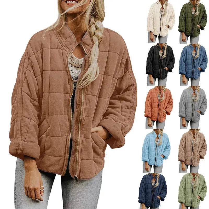 Casual Winter Cotton Padded Loose Pockets Long Sleeved Jacket Women - www.Shopthatapp.com