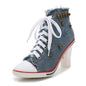 Denim Casual Shoes Canvas Fashion Heel Boot - www.Shopthatapp.com