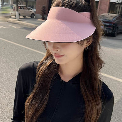 Seamless Integrated Air Top UV Protection Hat Women Summer Sun Visor Hat