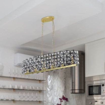 Modern Luxury Champagne Gold Oval Crystal Chandelier - www.Shopthatapp.com