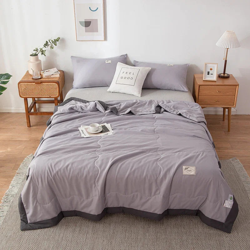 Pure Color Washed Cotton Summer Air Conditioning Duvet - www.Shopthatapp.com