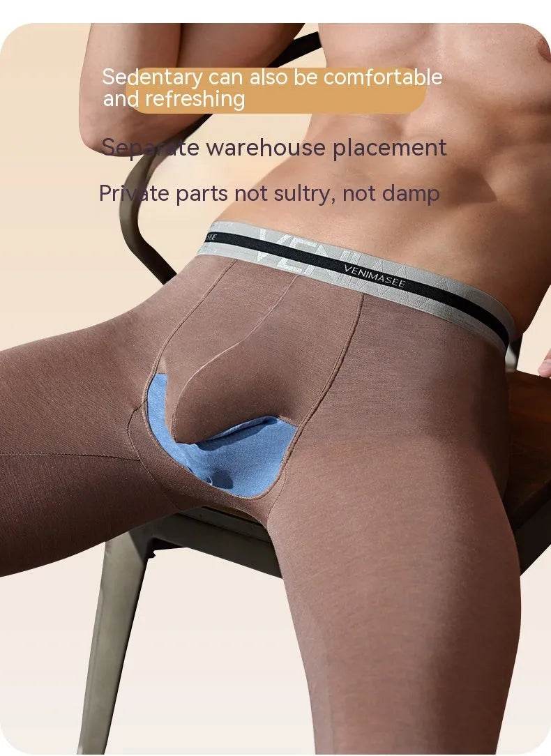 Rhinoceros Horn Big Bag Autumn Long John Pouch panties men's underwear - www.Shopthatapp.com