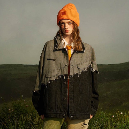 Lapel Denim Jacket For Men And Women - www.Shopthatapp.com