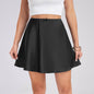 Boutique Mini Satin Skirt High Waist Elastic Solid Color flared skirt - www.Shopthatapp.com