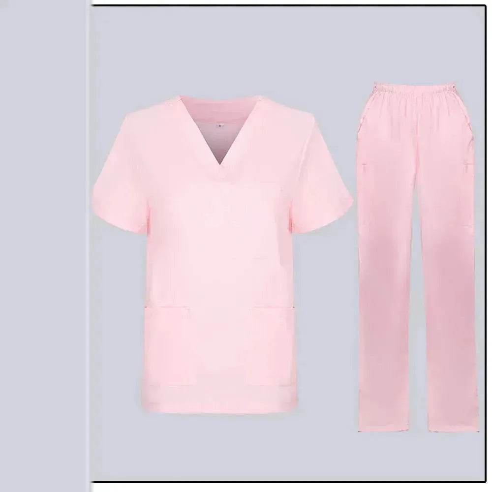 Women Nurse Uniform Female - Hospital Nurse Costume - V Neck Top Pants Set - www.Shopthatapp.com