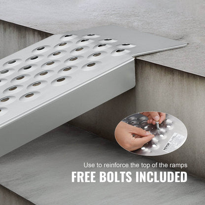 47.2 X 8.5 Aluminum Ramps 880 LBS Capacity Loading Ramps 2PCS - www.Shopthatapp.com