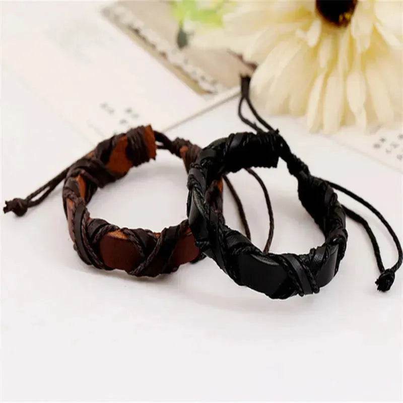 Asgard Crafted Leather Nordic Arm Bracelet for men - www.Shopthatapp.com