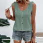 Casual summer U-neck Vest Women Shoulder With Bow Tie Summer blouse top - www.Shopthatapp.com