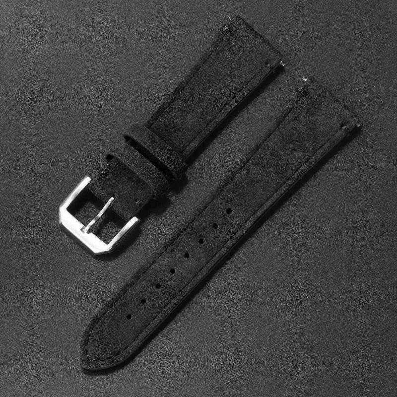 Suede Leather Strap Quick Release Watch Band - www.Shopthatapp.com